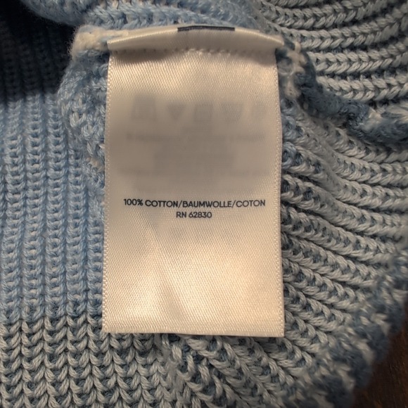 lands end drifter Cable Knit sweater Blue Size Large 14-16 - Picture 5 of 7